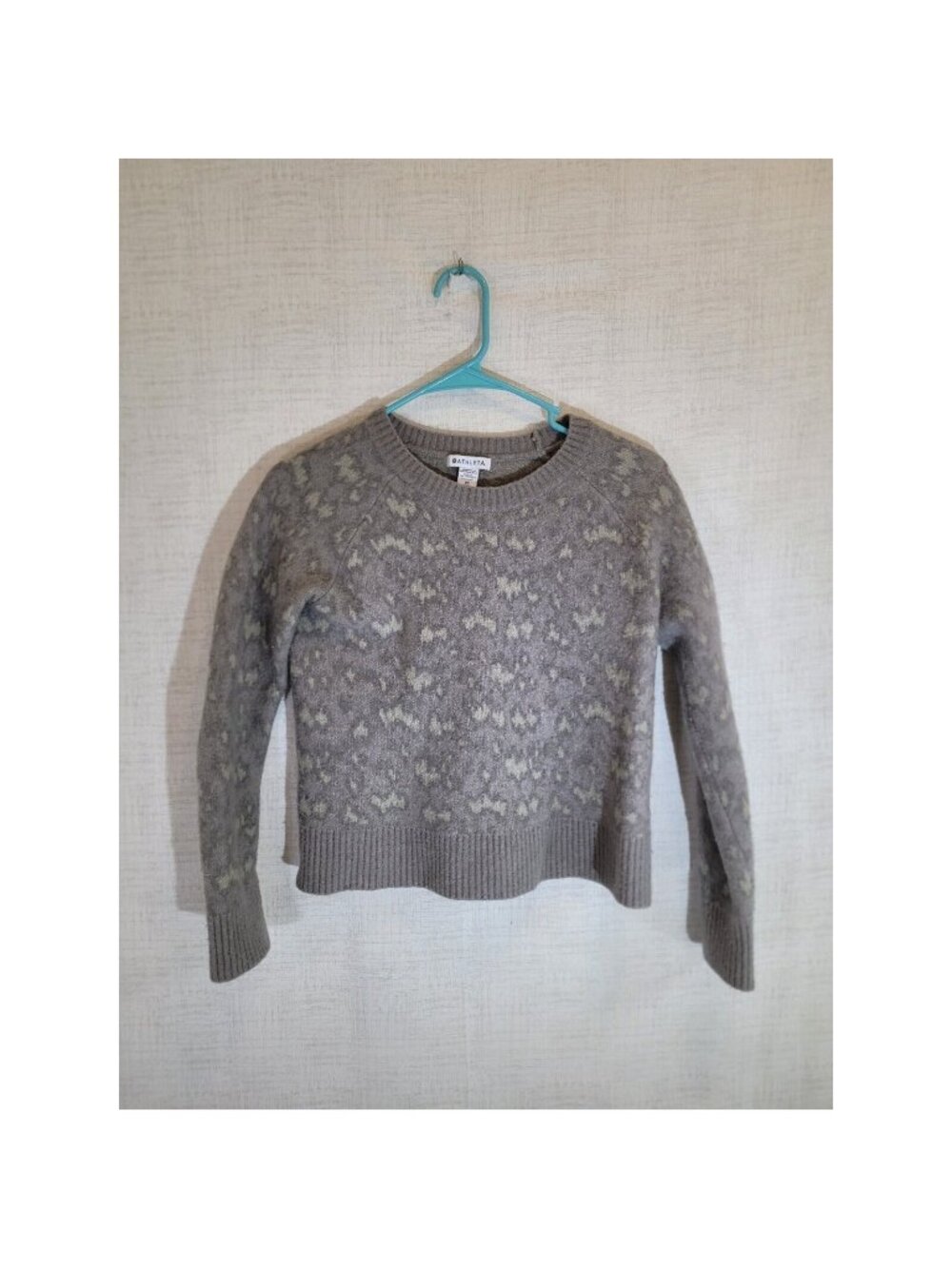 Athleta Sweater Womens XS Gray Merino Wool Hawthorn Crewneck Pullover